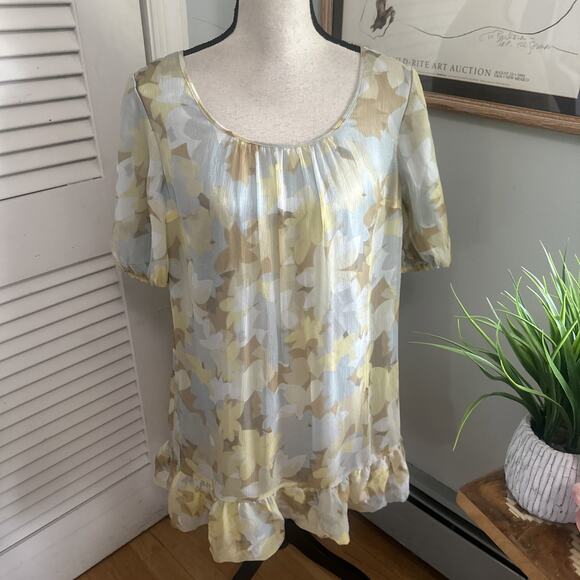 FENN WRIGHT MANSON Dress Womens 8 US 4 Silk Mini Shift Floral Fairy Cocktail - Picture 1 of 9